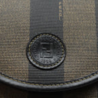 FENDI Pecan Canvas Backpack Brown Blackep4748