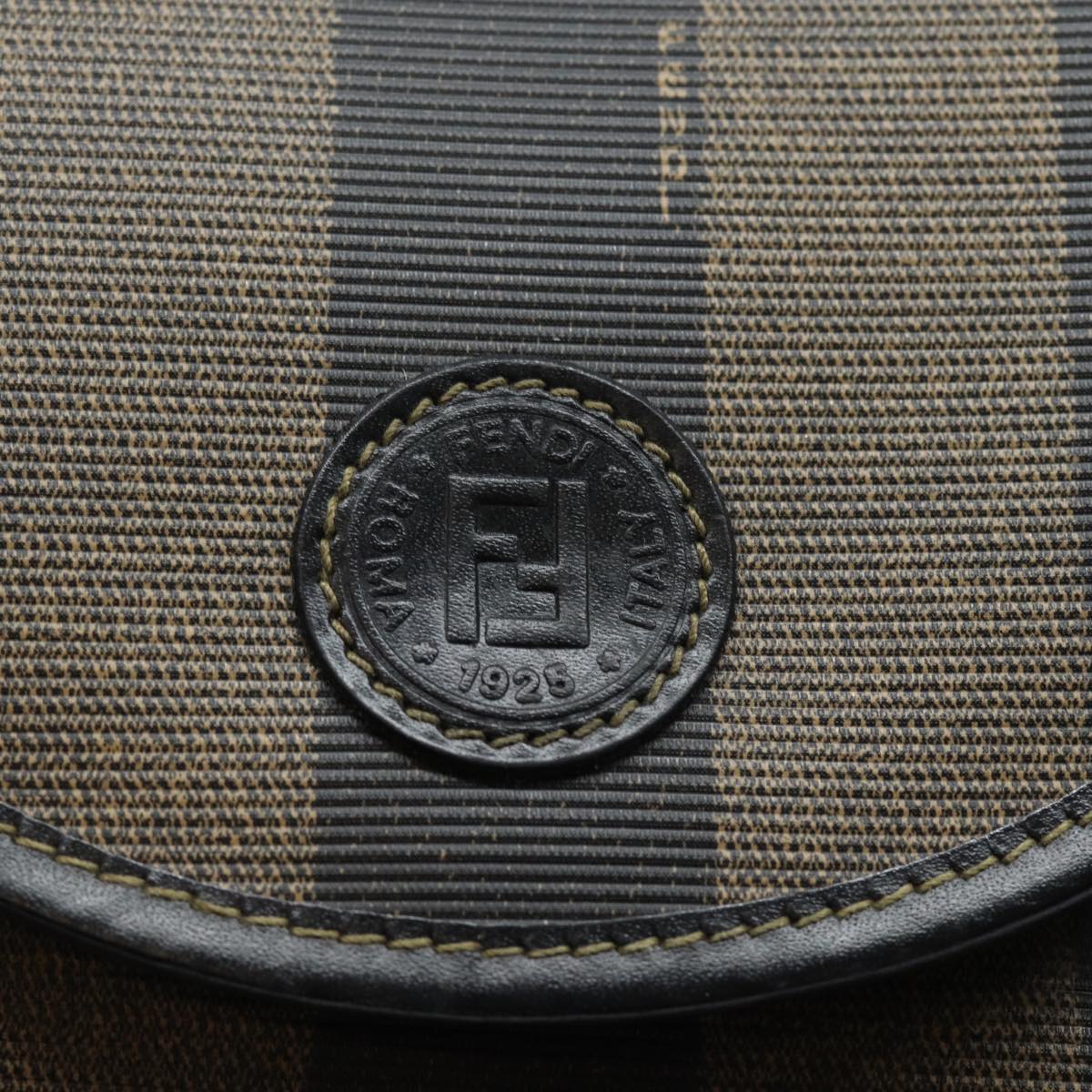FENDI Pecan Canvas Backpack Brown Blackep4748