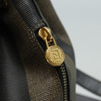 FENDI Pecan Canvas Backpack Brown Blackep4748