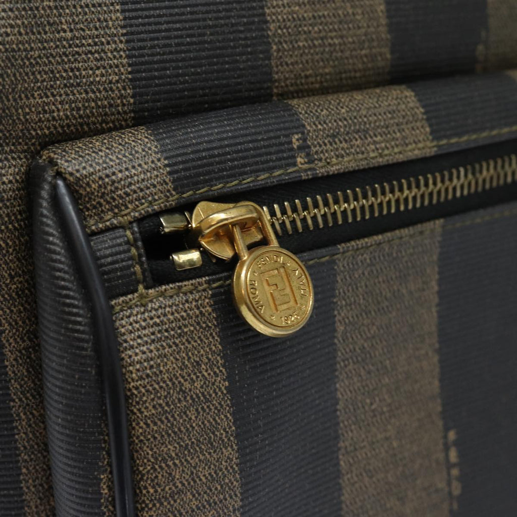 FENDI Pecan Canvas Backpack Brown Blackep4748