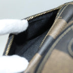 FENDI Pecan Canvas Backpack Brown Blackep4748