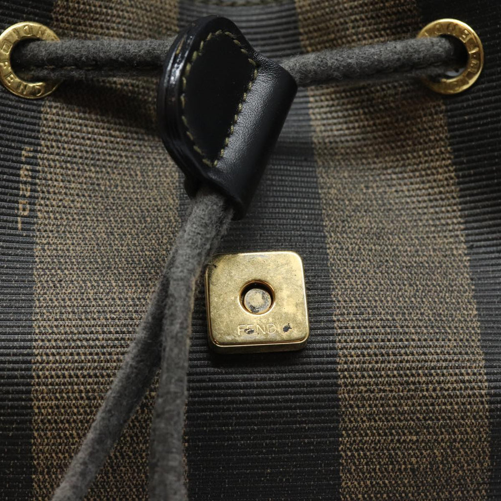 FENDI Pecan Canvas Backpack Brown Blackep4748