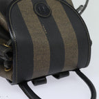 FENDI Pecan Canvas Backpack Brown Blackep4748