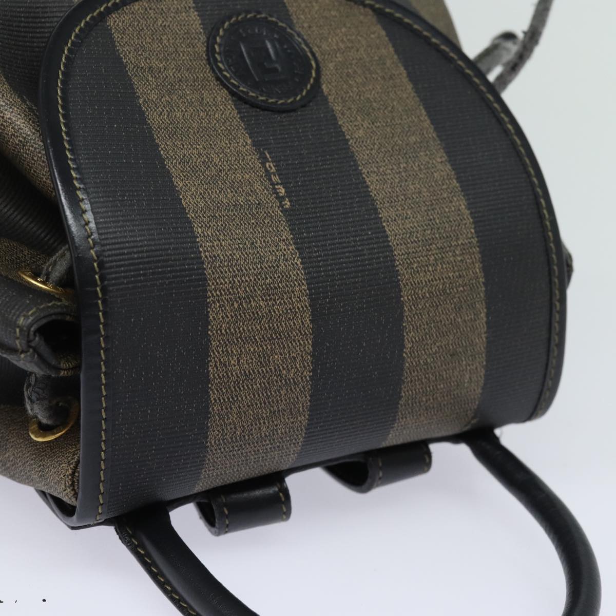 FENDI Pecan Canvas Backpack Brown Blackep4748