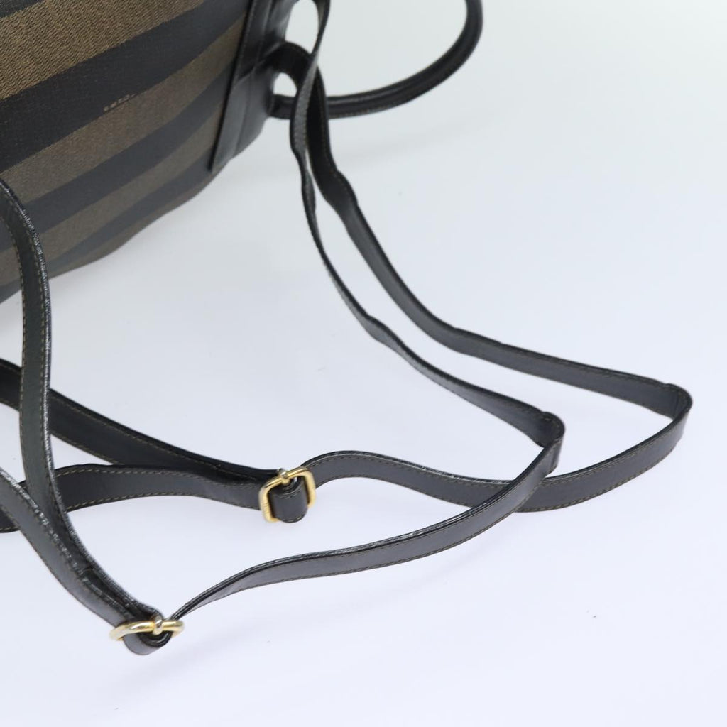 FENDI Pecan Canvas Backpack Brown Blackep4748