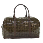 FENDI Zucca Canvas Boston Bag Enamel Brownep4754