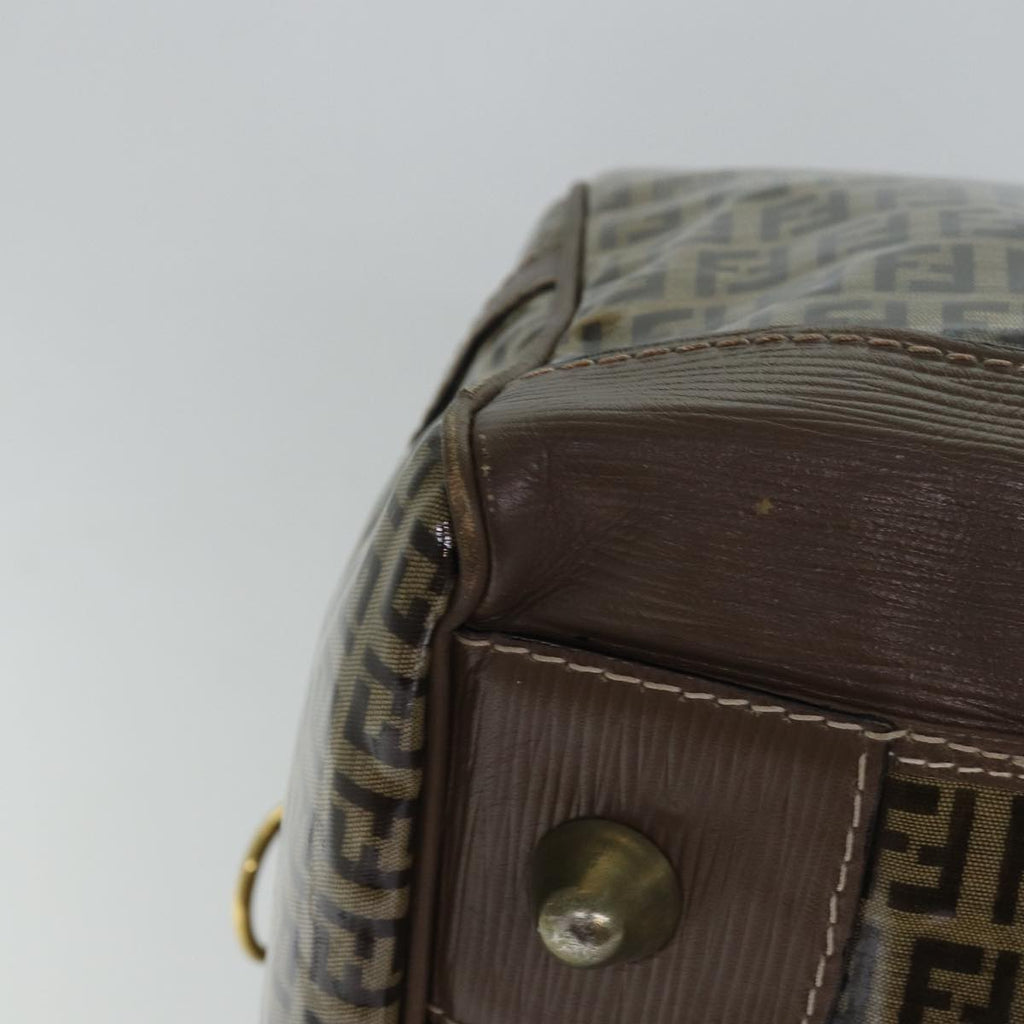 FENDI Zucca Canvas Boston Bag Enamel Brownep4754