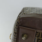 FENDI Zucca Canvas Boston Bag Enamel Brownep4754