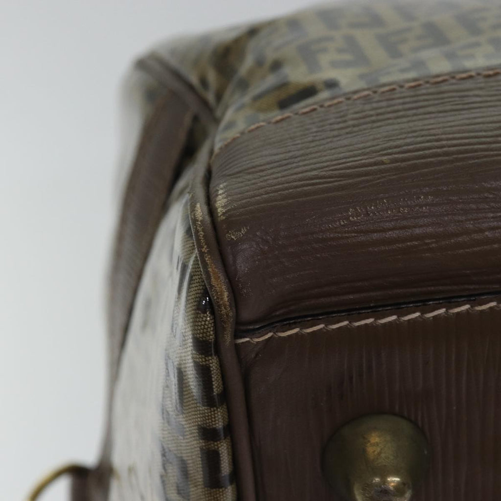 FENDI Zucca Canvas Boston Bag Enamel Brownep4754