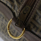 FENDI Zucca Canvas Boston Bag Enamel Brownep4754