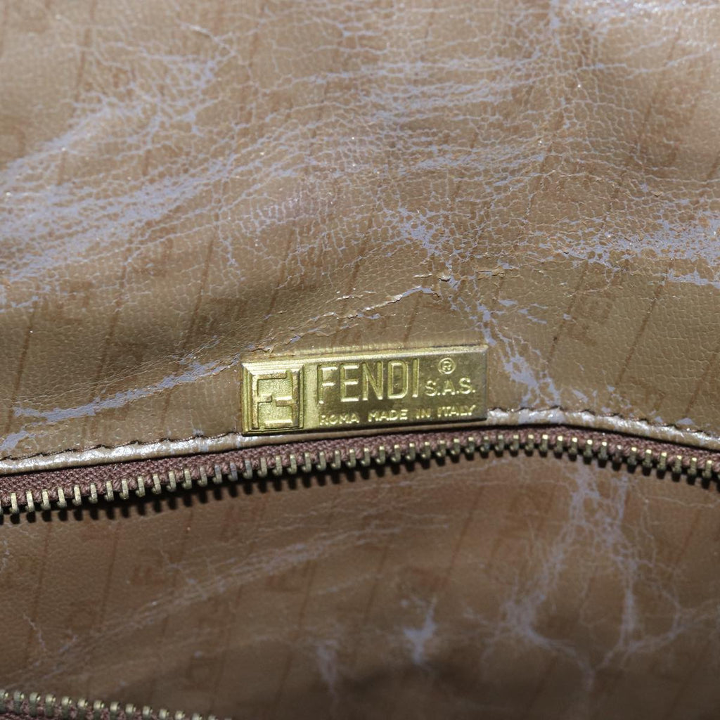 FENDI Zucca Canvas Boston Bag Enamel Brownep4754