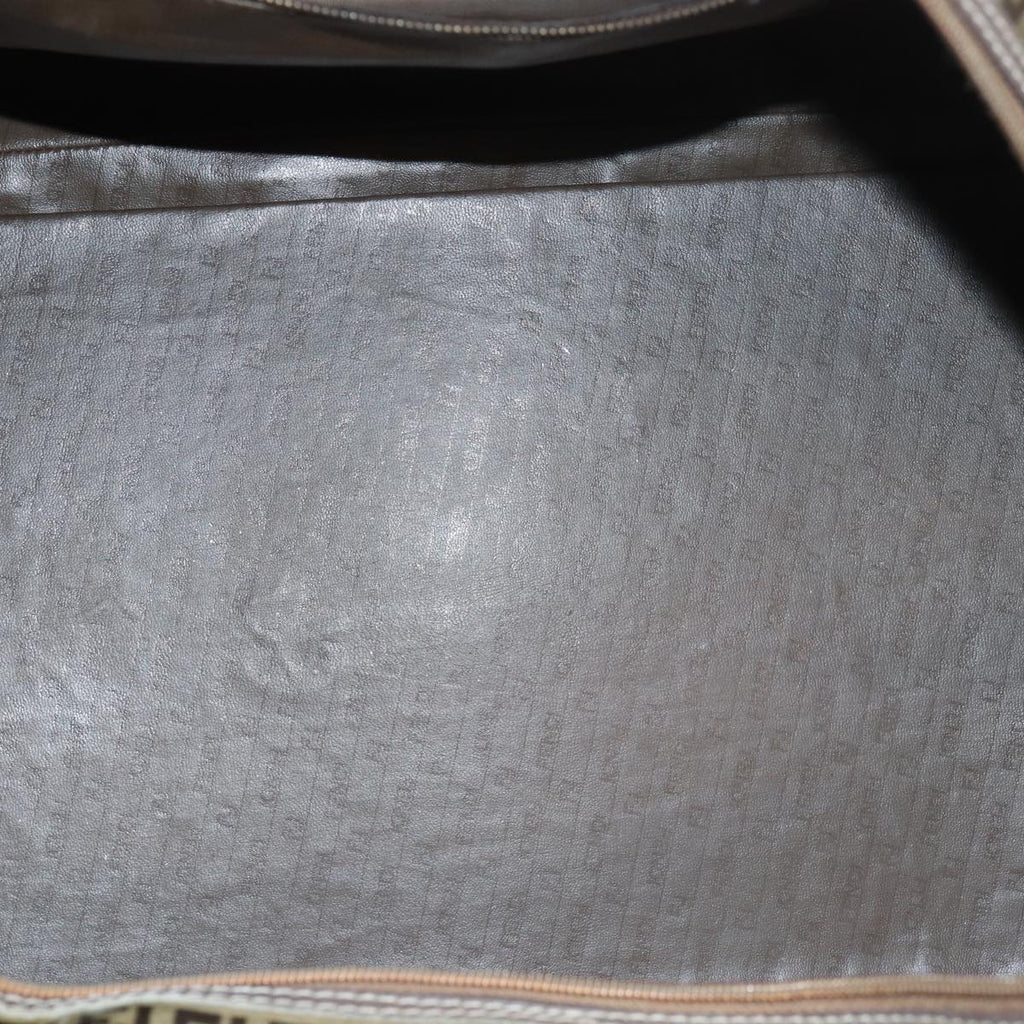 FENDI Zucca Canvas Boston Bag Enamel Brownep4754