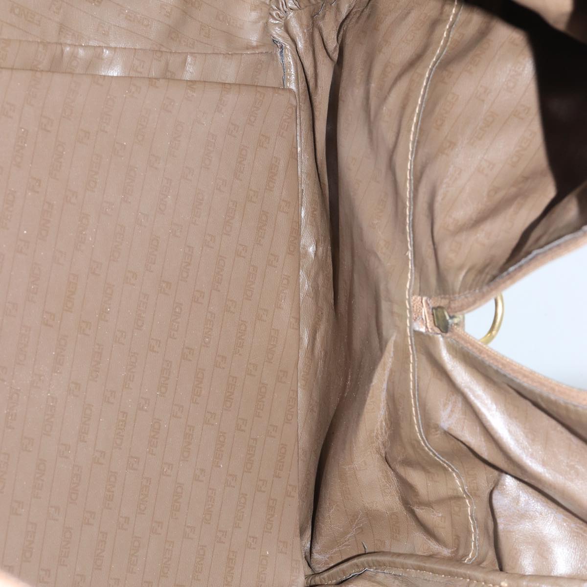 FENDI Zucca Canvas Boston Bag Enamel Brownep4754