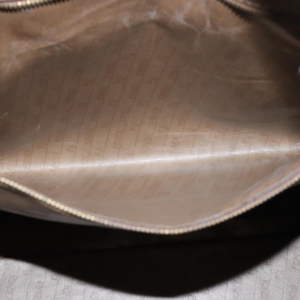 FENDI Zucca Canvas Boston Bag Enamel Brownep4754