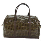 FENDI Zucca Canvas Boston Bag Enamel Brownep4754