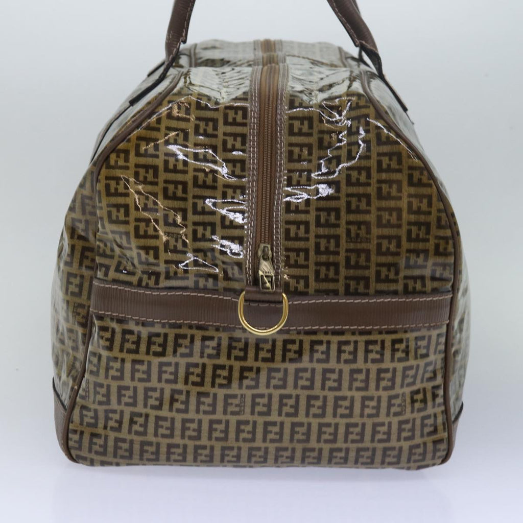FENDI Zucca Canvas Boston Bag Enamel Brownep4754