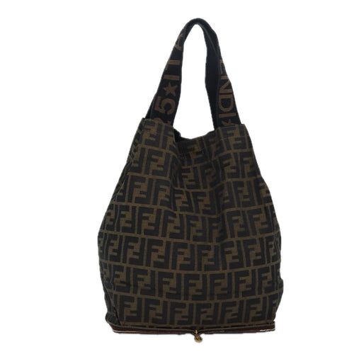 FENDI Zucca Canvas Tote Bag Brown Blackep4787