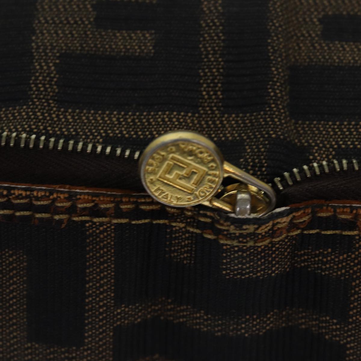 FENDI Zucca Canvas Tote Bag Brown Blackep4787