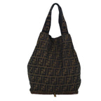 FENDI Zucca Canvas Tote Bag Brown Blackep4787