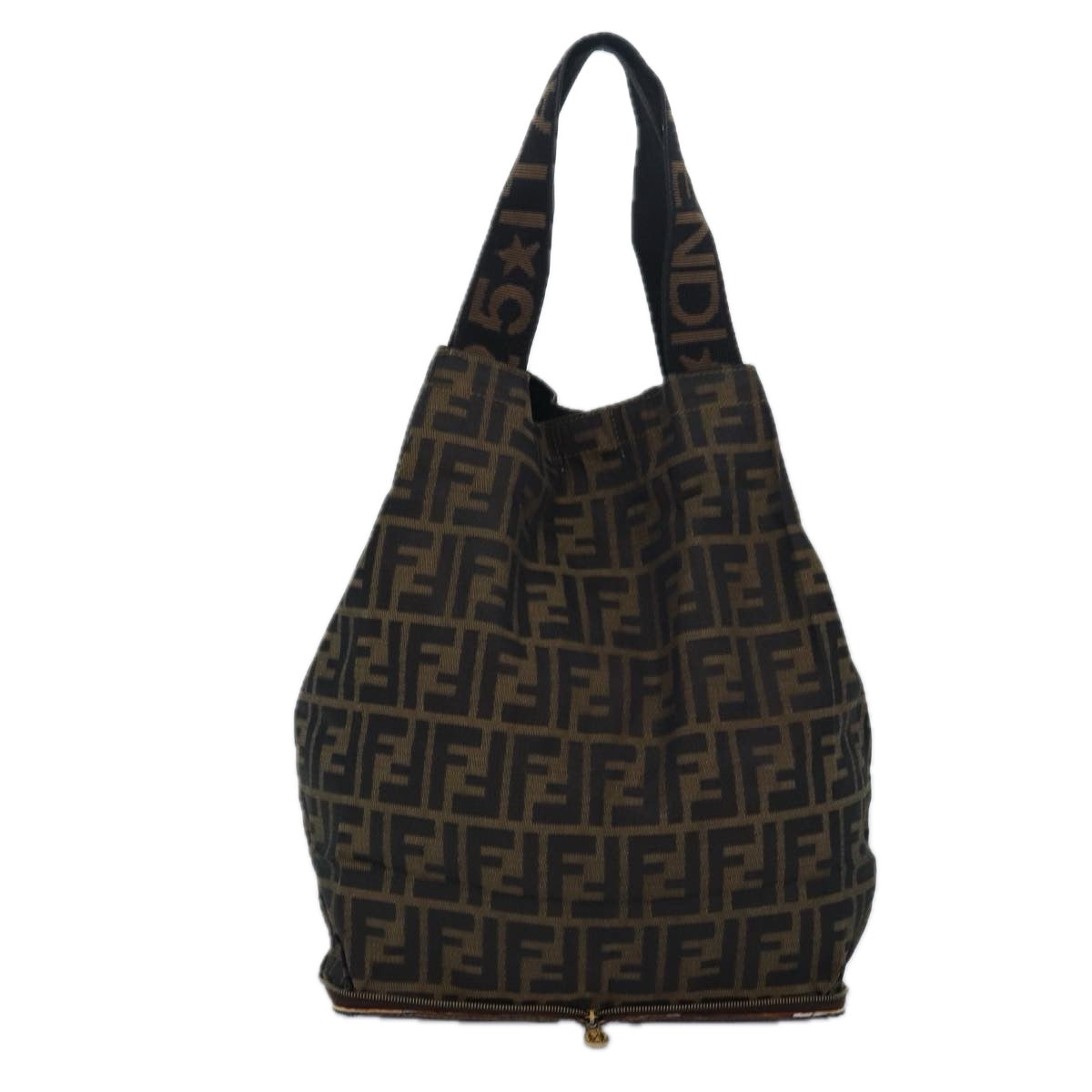 FENDI Zucca Canvas Tote Bag Brown Blackep4787
