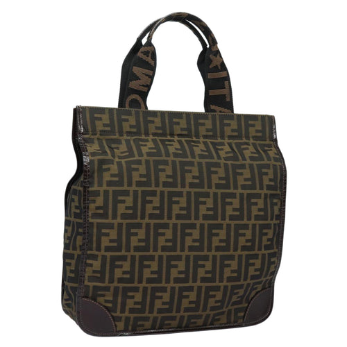 FENDI Zucca Canvas Tote Bag Brown Blackep4791