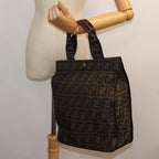 FENDI Zucca Canvas Tote Bag Brown Blackep4791