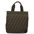 FENDI Zucca Canvas Tote Bag Brown Blackep4791