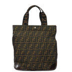 FENDI Zucca Canvas Tote Bag Brown Blackep4791