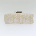 FENDI Zucchino Canvas Mamma Baguette Shoulder Bag Beigeep4792