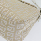 FENDI Zucchino Canvas Mamma Baguette Shoulder Bag Beigeep4792