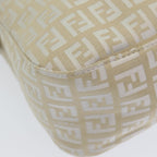 FENDI Zucchino Canvas Mamma Baguette Shoulder Bag Beigeep4792