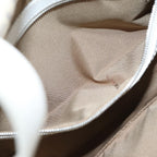 FENDI Zucchino Canvas Mamma Baguette Shoulder Bag Beigeep4792