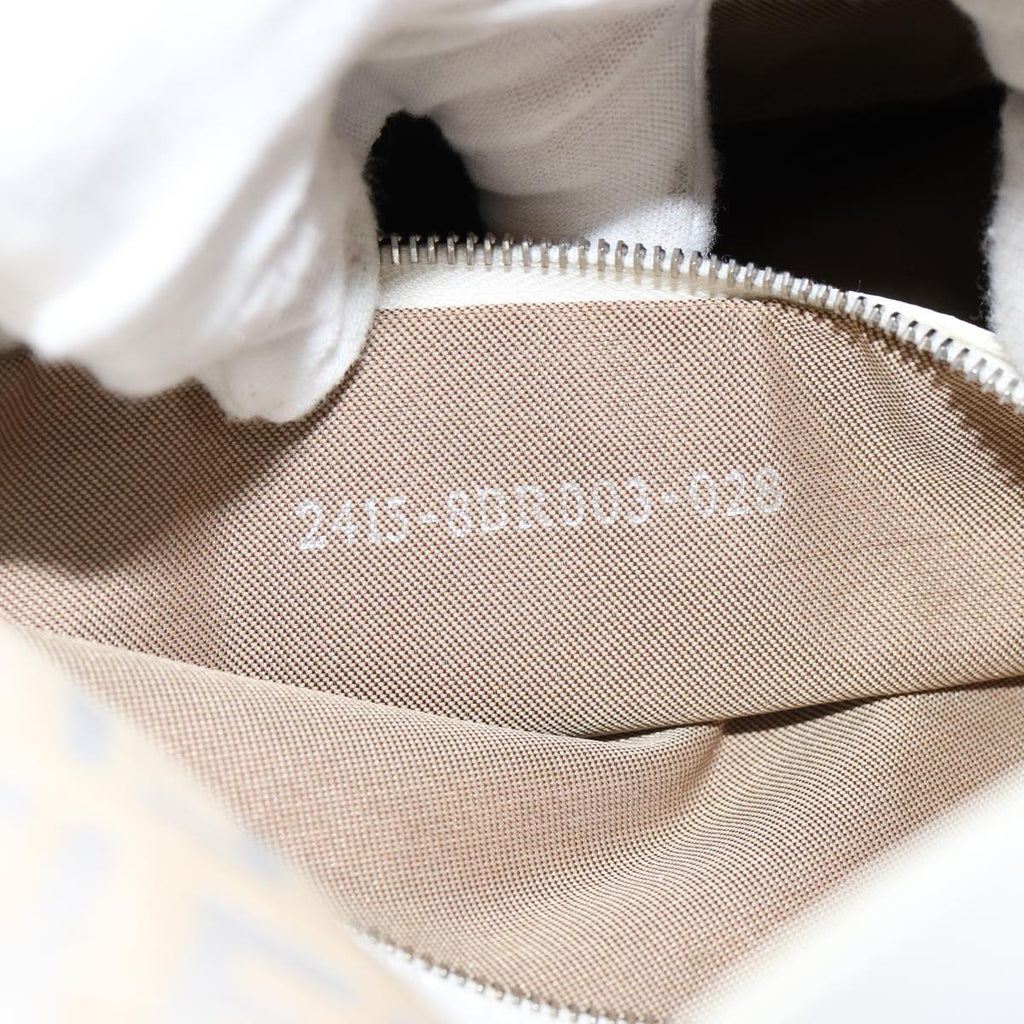 FENDI Zucchino Canvas Mamma Baguette Shoulder Bag Beigeep4792
