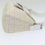 FENDI Zucchino Canvas Mamma Baguette Shoulder Bag Beigeep4792