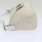 FENDI Zucchino Canvas Mamma Baguette Shoulder Bag Beigeep4792