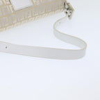 FENDI Zucchino Canvas Mamma Baguette Shoulder Bag Beigeep4792
