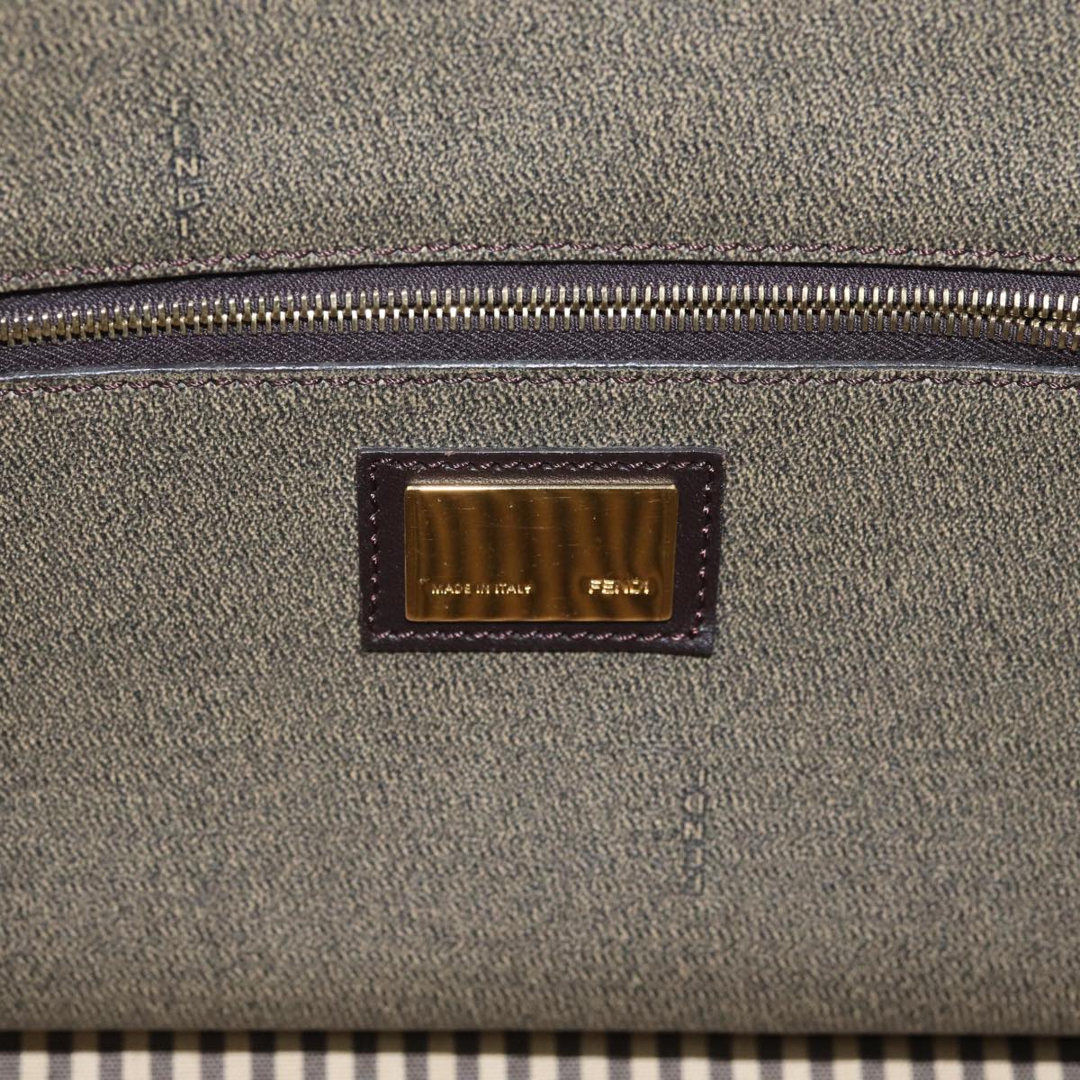 FENDI Zucca Canvas Tote Bag Brown Blackep4925