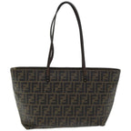 FENDI Zucca Canvas Tote Bag Brown Blackep4925