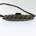 FENDI Zucca Canvas Shoulder Bag Brown Blackep4933