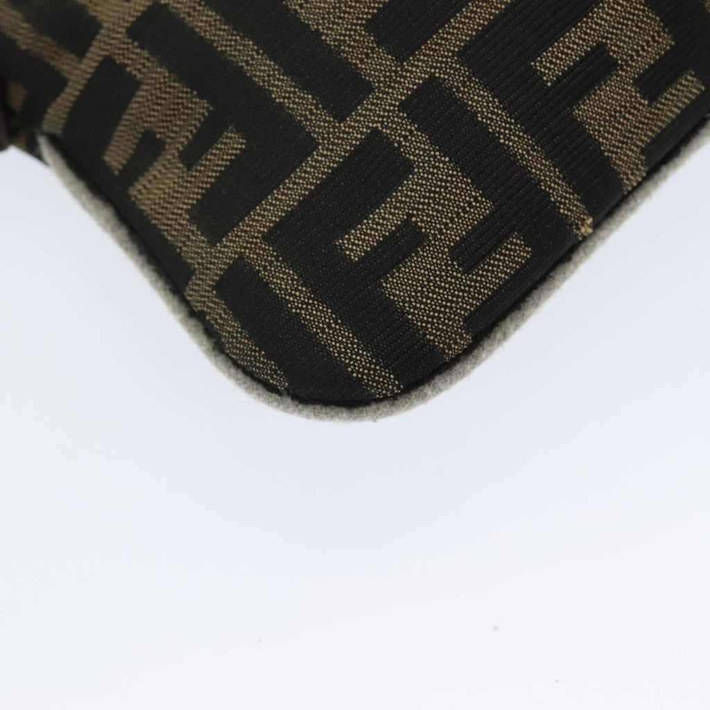 FENDI Zucca Canvas Shoulder Bag Brown Blackep4933