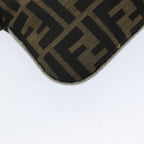 FENDI Zucca Canvas Shoulder Bag Brown Blackep4933