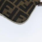 FENDI Zucca Canvas Shoulder Bag Brown Blackep4933
