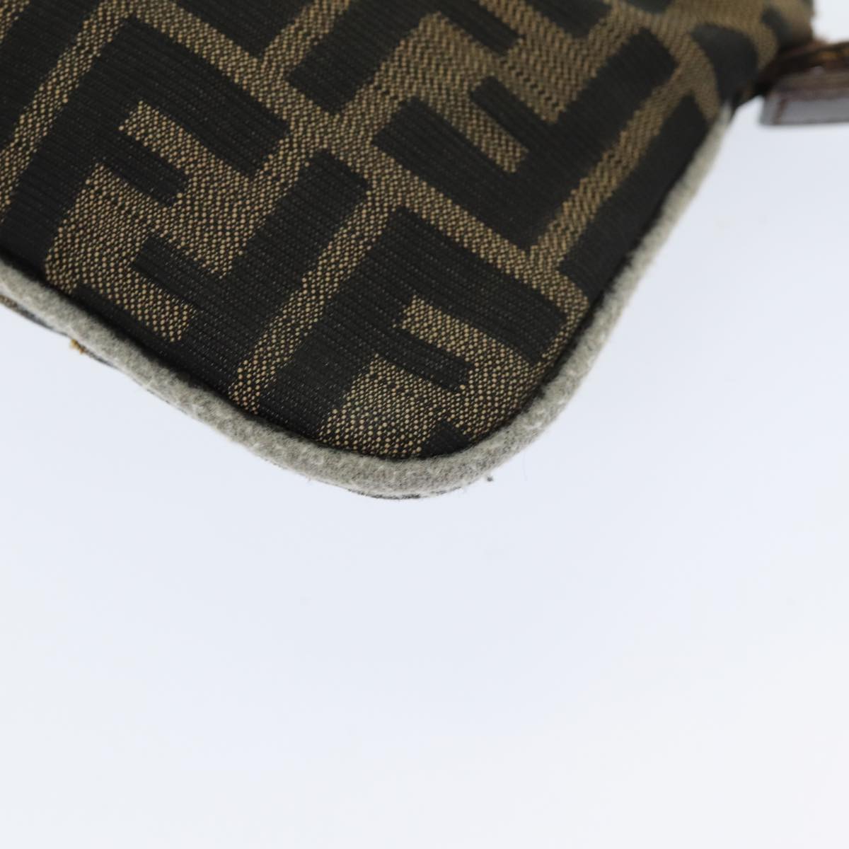 FENDI Zucca Canvas Shoulder Bag Brown Blackep4933