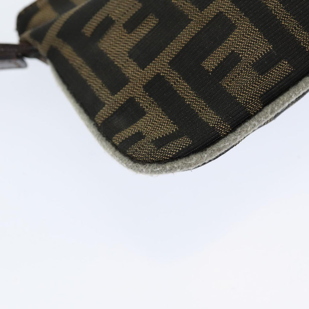 FENDI Zucca Canvas Shoulder Bag Brown Blackep4933
