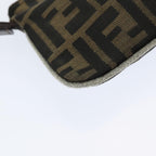 FENDI Zucca Canvas Shoulder Bag Brown Blackep4933