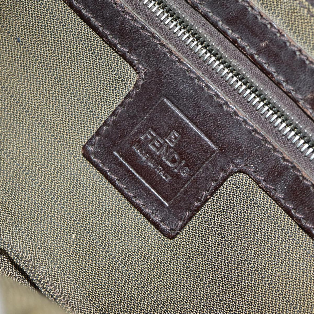 FENDI Zucca Canvas Shoulder Bag Brown Blackep4933
