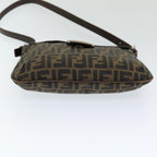 FENDI Zucca Canvas Mamma Baguette Shoulder Bag Brown Blackep4942
