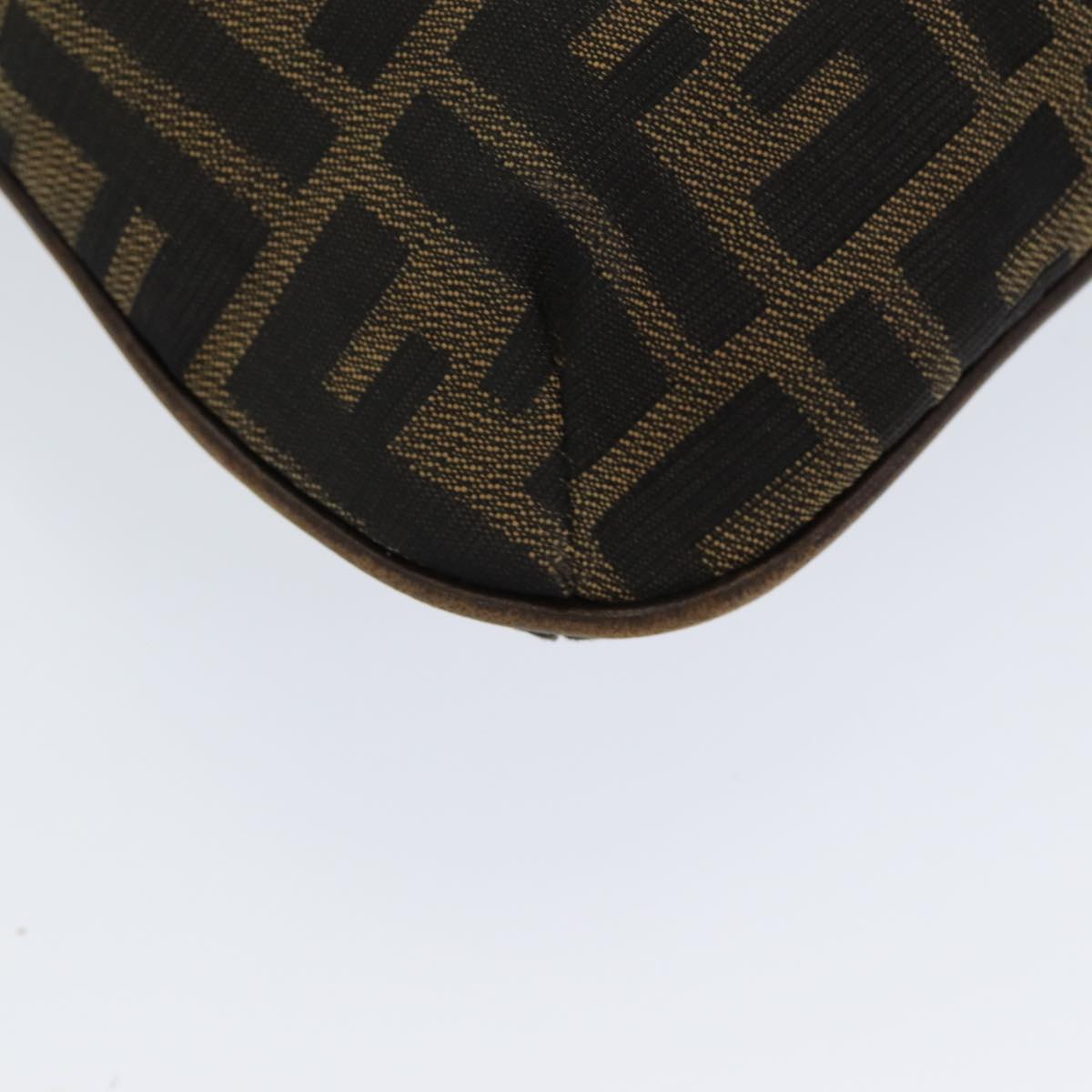 FENDI Zucca Canvas Mamma Baguette Shoulder Bag Brown Blackep4942