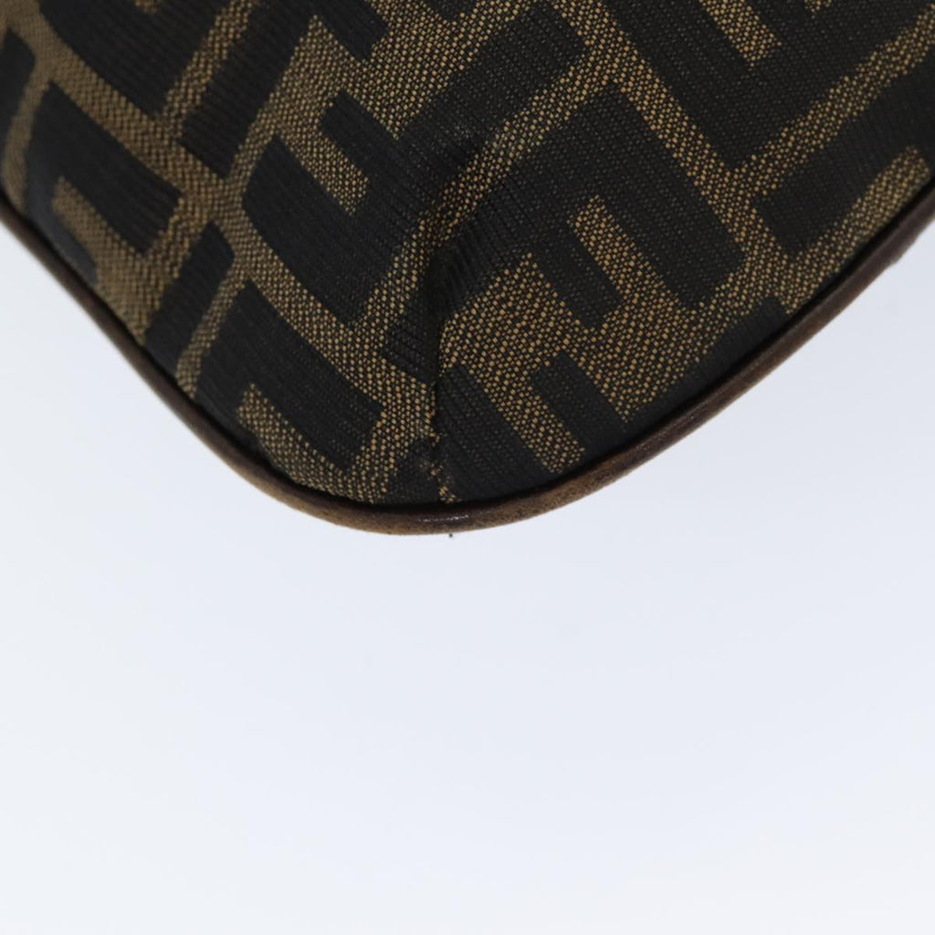 FENDI Zucca Canvas Mamma Baguette Shoulder Bag Brown Blackep4942