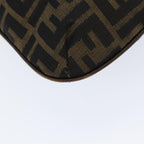 FENDI Zucca Canvas Mamma Baguette Shoulder Bag Brown Blackep4942
